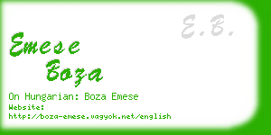 emese boza business card